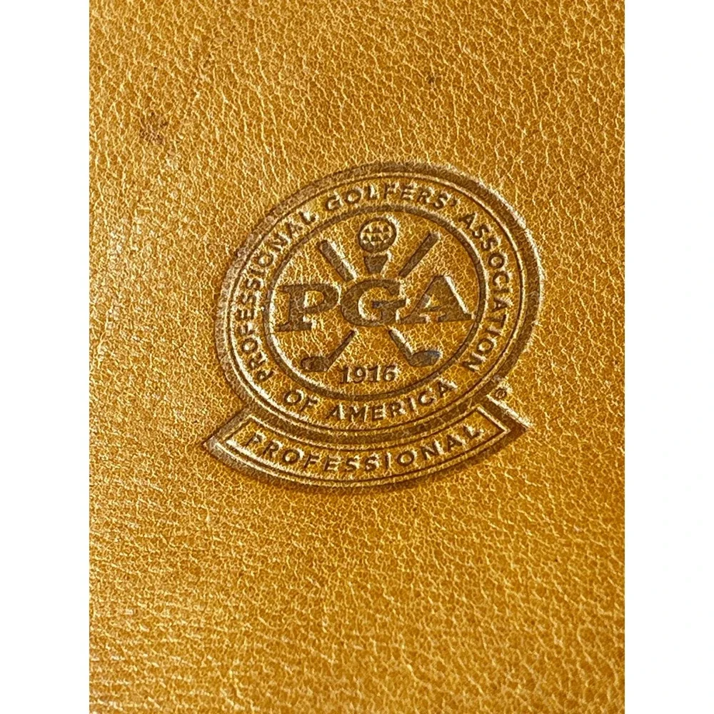 PGA Leather Messenger Bag‎ Tan Adjustable Strap